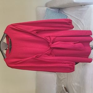 PrettyGarden Long Sleeve Wine Dress